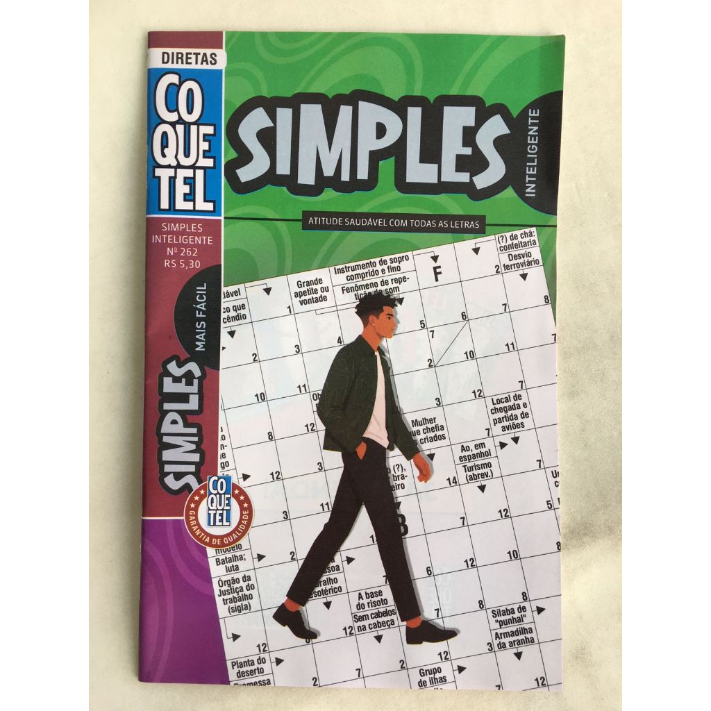 Passatempo Coquetel Palavras Cruzadas Simples Inteligente