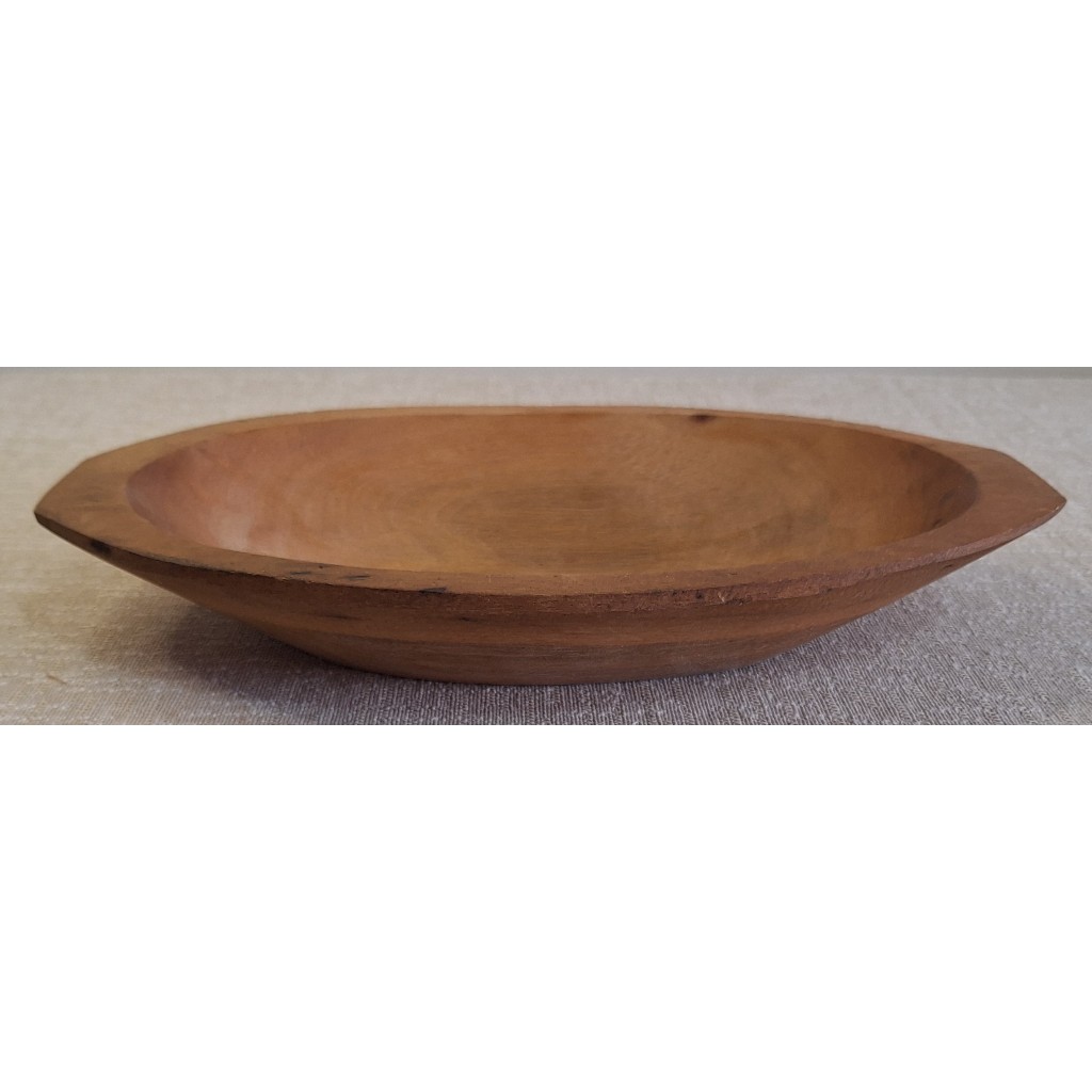 Gamela Tigela - Madeira Rústica - Oval - G2