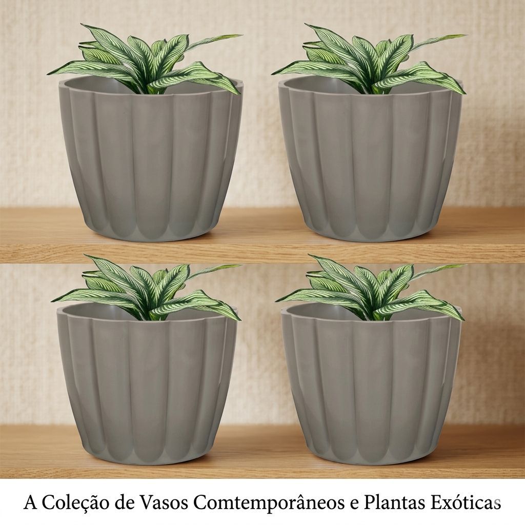 Kit 4 Vasos para Plantas Resistente Nº3 Cachepot Moranga injetado — imagem 2 de 2