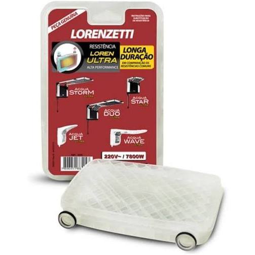 Resistência Lorenzetti Loren Ultra 7800W 220V Original Acqua Duo Storm Star Jet Wave