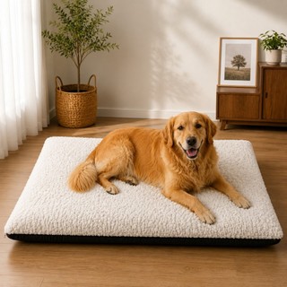 Colchonete Cama Pet Cachorro Grande 100x70 Sherpa Premium Impermeavel Com Ziper Lavavel C…