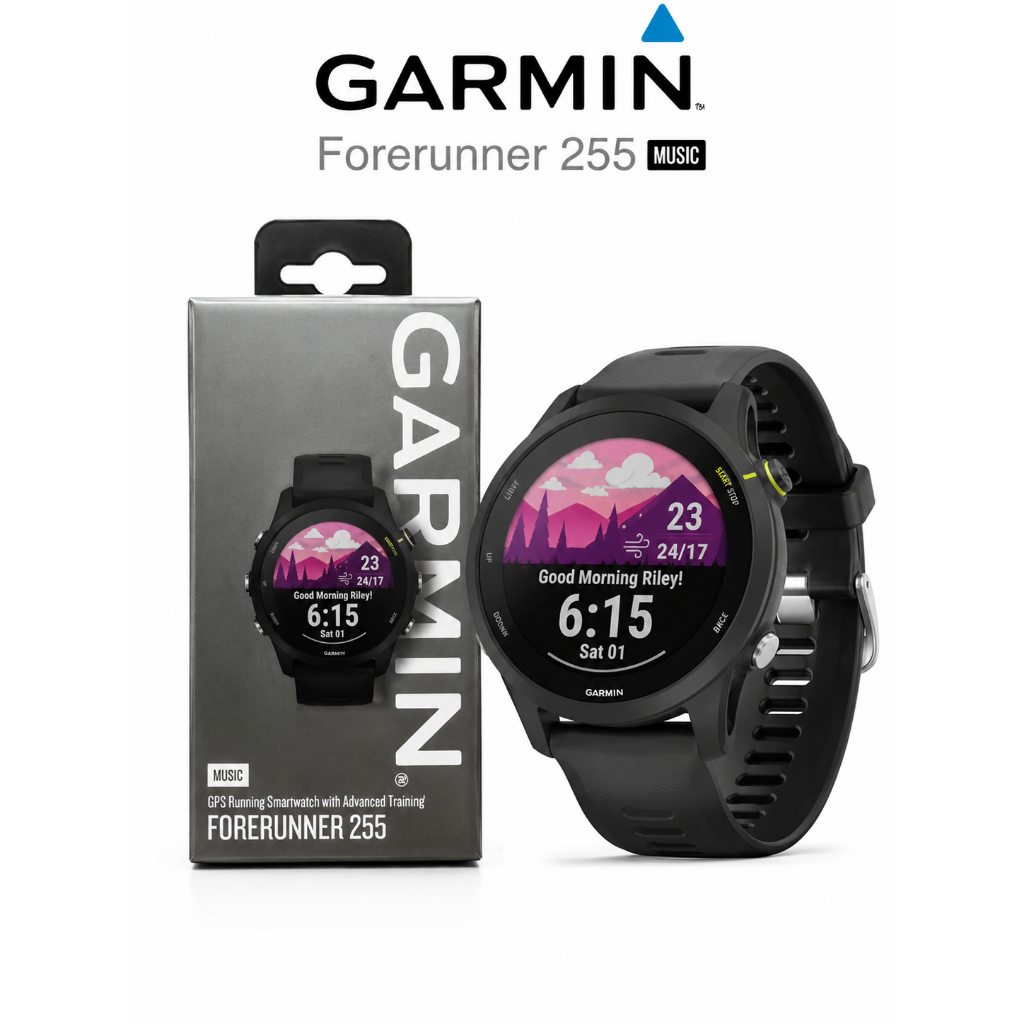 Monitor Cardíaco De Pulso Garmin Forerunner 255 Music Preto