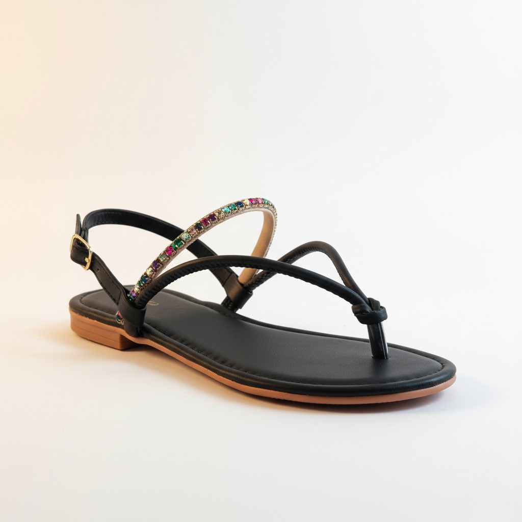 SANDALIA RASTEIRINHA BARATA CONFORTAVEL DIA DIA VERÃO MODA TENDENCIA BLOGUEIRA FIVELA COM BRILHO PALMILHA MACIA
