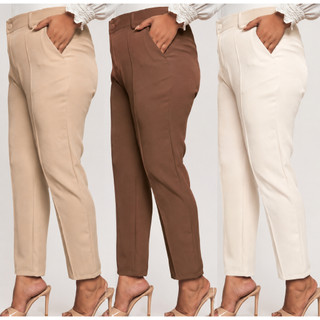 calça alfaiataria feminina roupas plus size  calça social casual elegante  feminina
