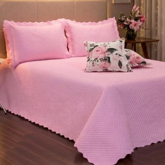 SOLTEIRO CASAL QUEEN Cobre Leito FLORENCE 05 Peças - Colcha Premium Exclusiva Micropercal 400 Fios — imagem 1