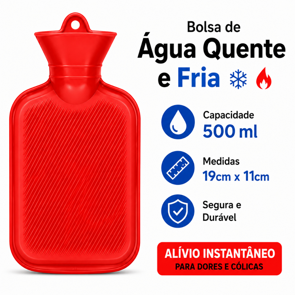 Bolsa De Agua 500ML Termica Quente Ou Frio Resistente Pequena Anti-Vazamento Alivio Das Dores Colica