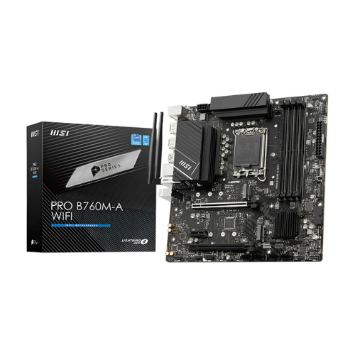 Placa Mãe Msi Pro B760m-a Wifi Lga 1700 Dddr5 Cor - Preto