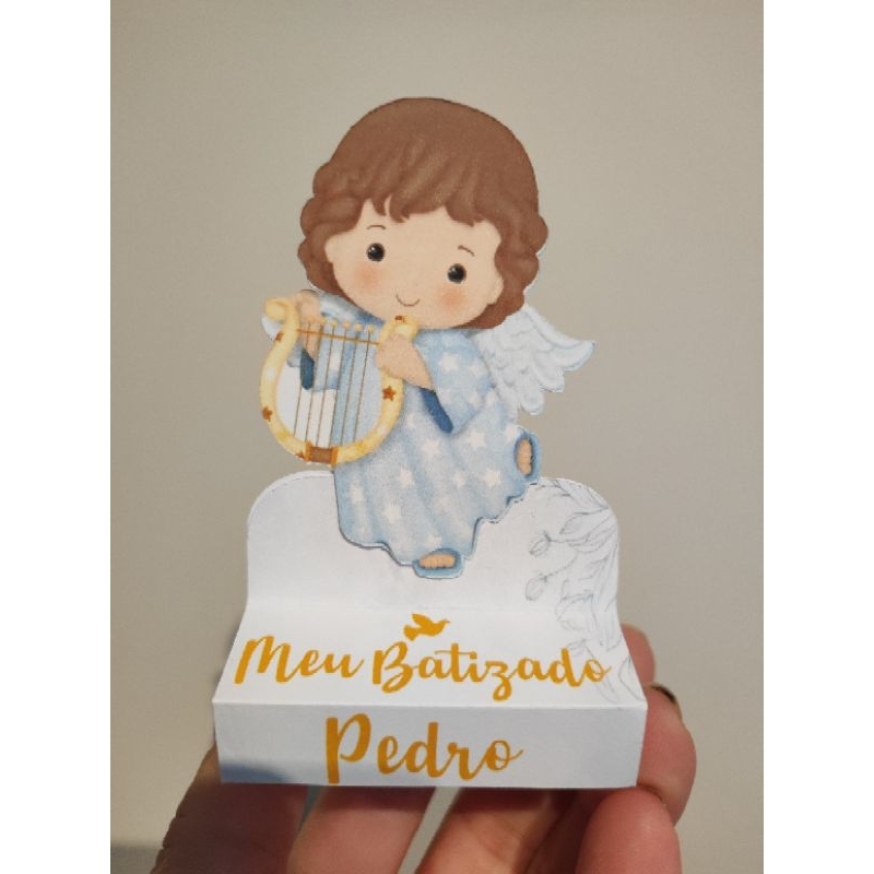 Lembrancinha Batizado  Menina vai nome da criança Lembrança Batizado Crisma Primeira Comunhão Eucaristia Porta Bis Duplo