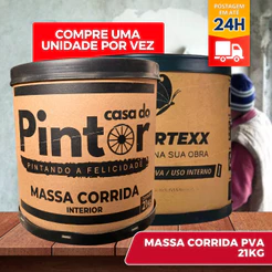 Massa Corrida 21kg Império para Parede Interna e Externa | Revestimento Branco Liso Pronto para Uso