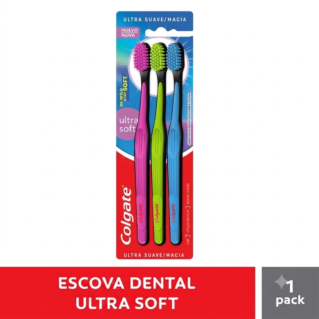 Colgate Ultra Soft 3 Unidades Cerdas Macias Gengiva Sensível