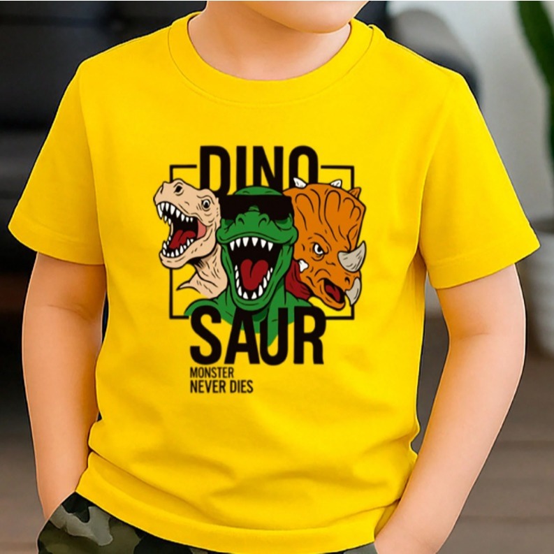 Camiseta Dinossauro Infantil Estampada Algodão Tecido Macio Confortável ENVIOM IMEDIATO A PRONTA ENTREGA