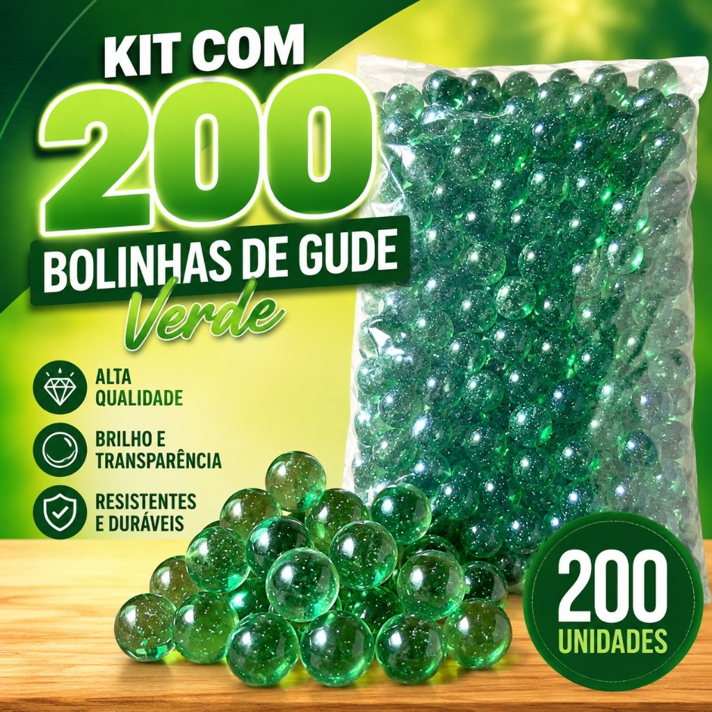 Kit 200 Bolinhas De Gude Fubeca Coloridas 2cm Bola De Gude