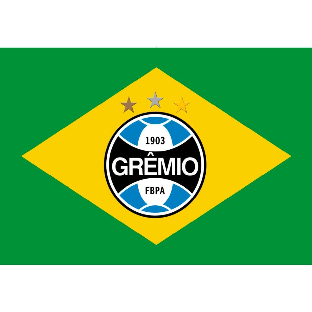 Bandeira Do Gremio e Brasil Grande em Tecido Oxford Copa Do Mundo