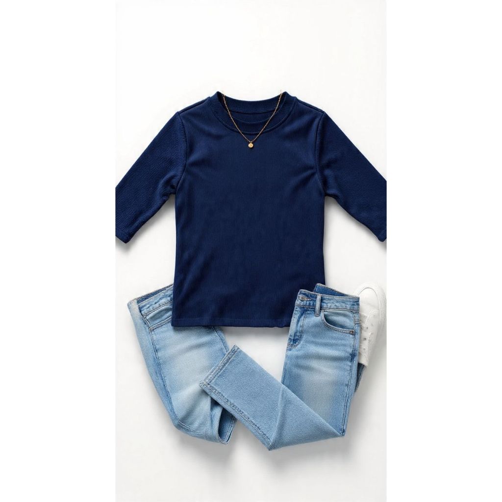 Blusa Cacharrel Canelada Feminina T-Shirt Gola Alta Peluciada Térmica Inverno Flanelada Tendência 2025