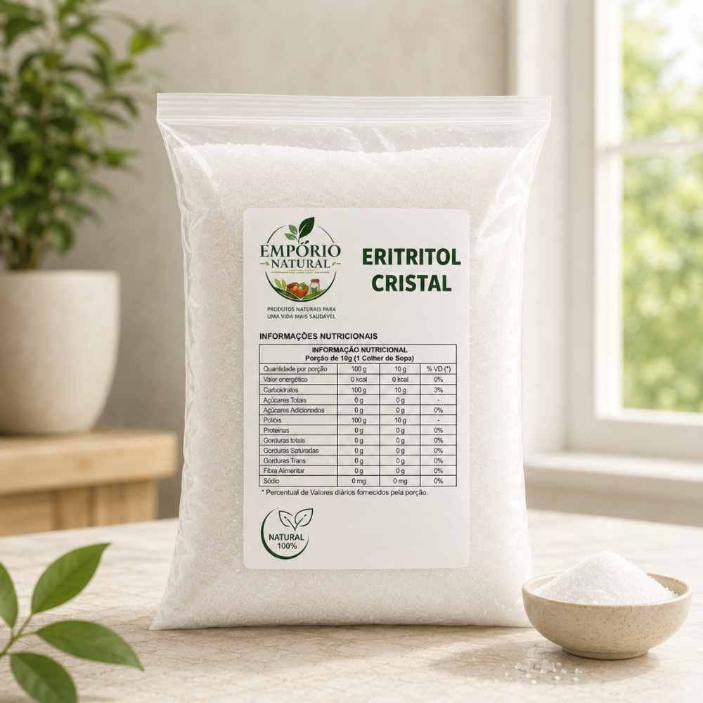 Eritritol Cristal Adoçante Natural Linha Premium - Emporio Natural