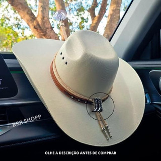 Enfeites para Chapéu country moda boho chic em couro Metais personalizados