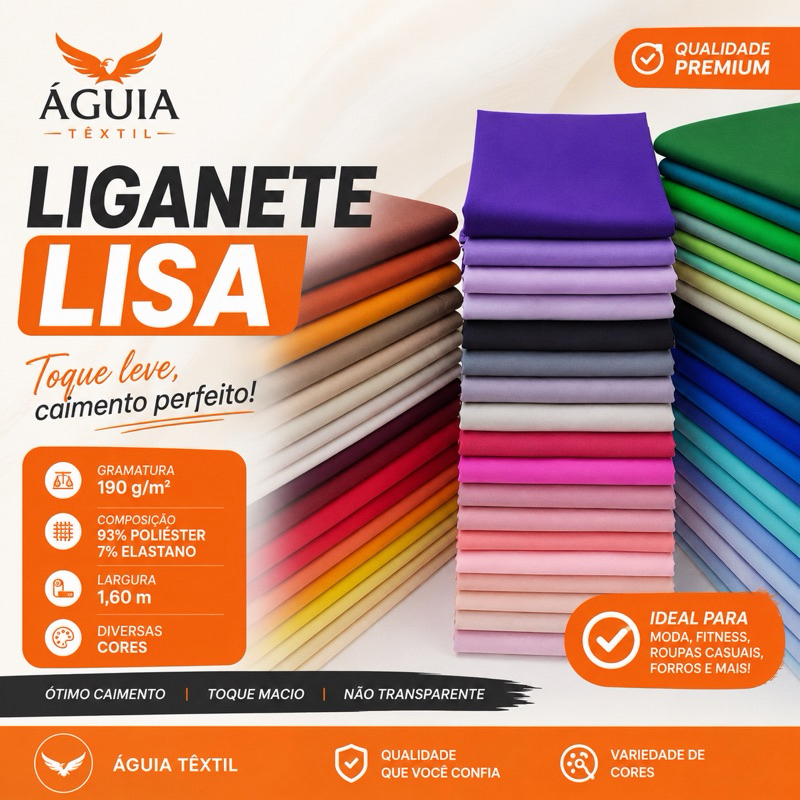 Malha Fria Liganete Lisa 1 Metro (1x1,60) Tecido Fresco Promoção