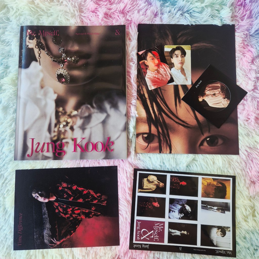 photo-folio "me, myself & jungkook" + photocards + pôster