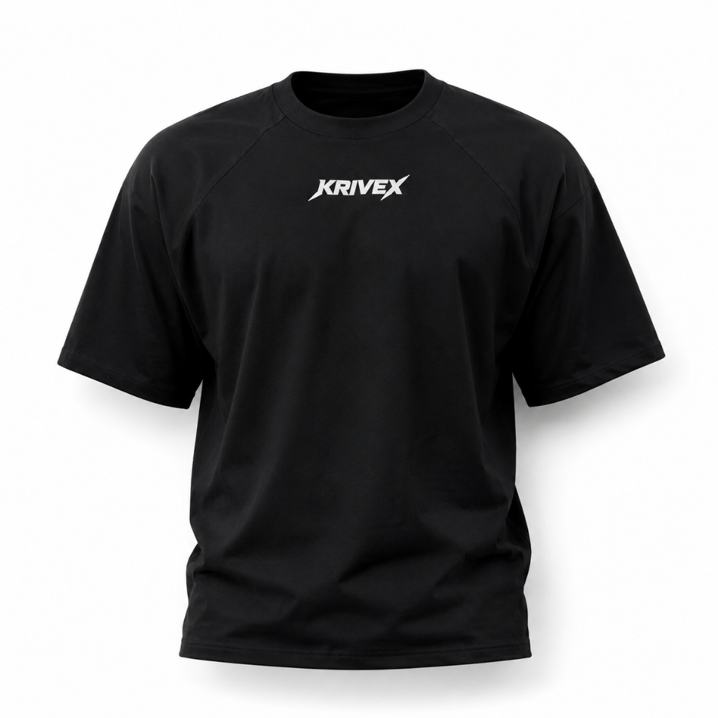 Camiseta Masculina Oversized Academia Treino Algodão Longa Krivex Tecido Leve Confortável Resistente