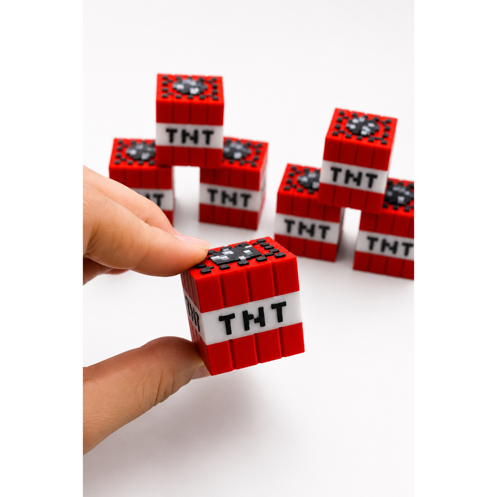 Mini Cubo 3cm Estilo Minecraft Acrílico PLA Decoração Gamer Artesanal / Mini Cubo Decorativo 3cm Gamer Estilo Minecraft