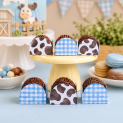 Forminhas doces Fazendinha Menino I Porta docinhos Fazendinha Azul Menino I Personalizados Fazendinha Aquarela Menino