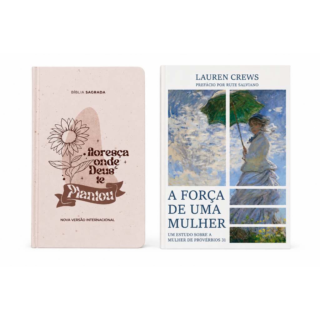 Kit A Força de Uma Mulher | Lauren Crews + Bíblia Sagrada Floresça | NVI