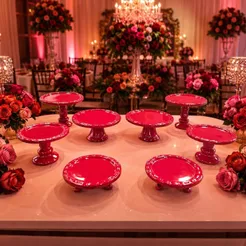 Kit de Festa com 8 peças em Cerâmica Para Decoração Trançado