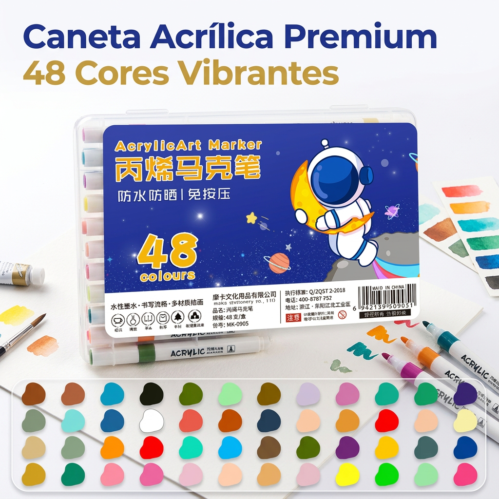 Caneta Marcadora Acrílica De 24/36/48 Para Colorir DIY Canetas De Tinta  Marcador