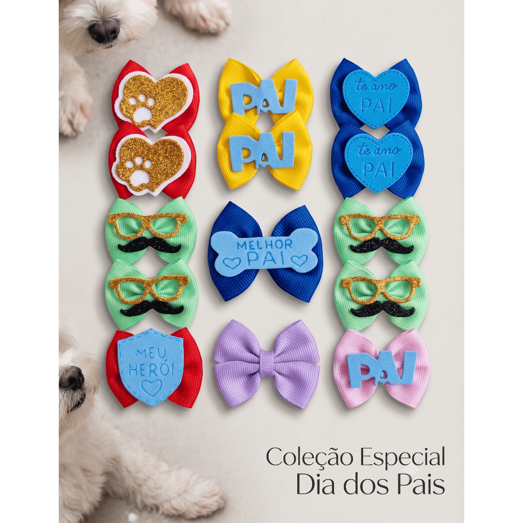 Lacinhos Pet Dia Dos Pais Banho E Tosa Laço Pet M Acessorios Pai De Pet