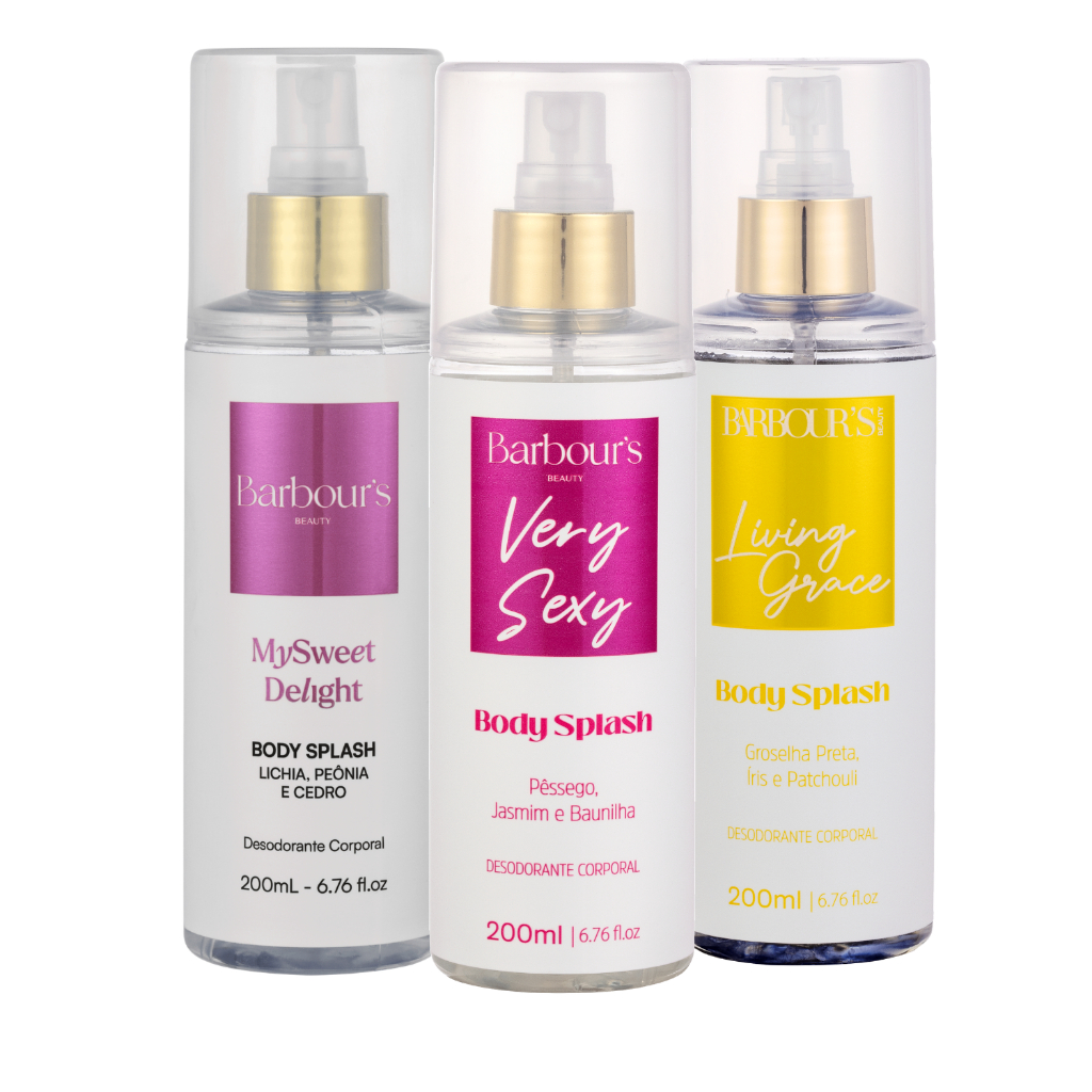 Kit 3 Body Splash Delight Very Sexy Living Grace Barbours