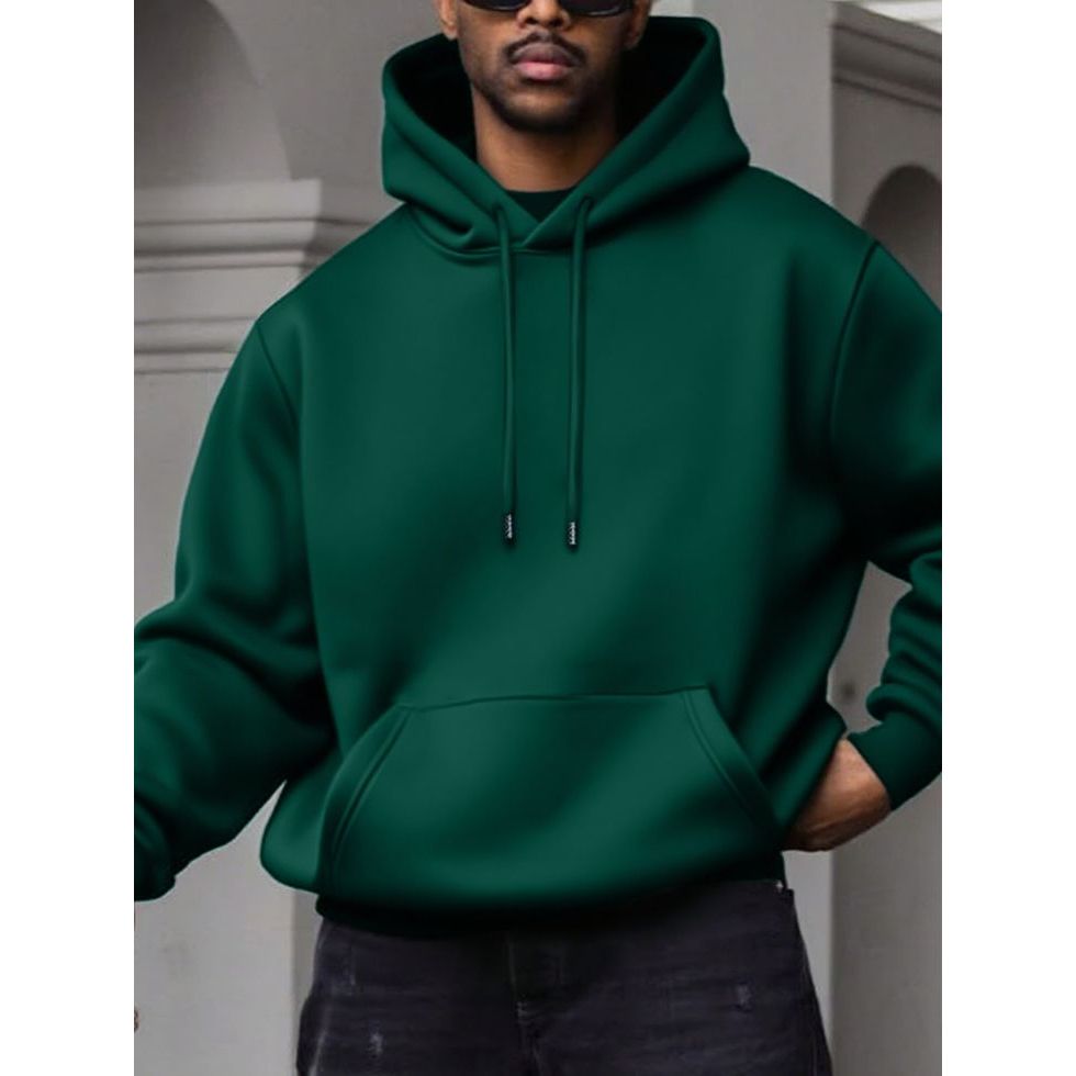Moletom Canguru Masculino Basico Flanelado Casual Bolso Frontal Confortável Capuz