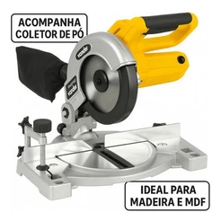 Serra Esquadria Vonder SEV857 7.1/4" 850W 5000RPM Corte Madeira com Coletor