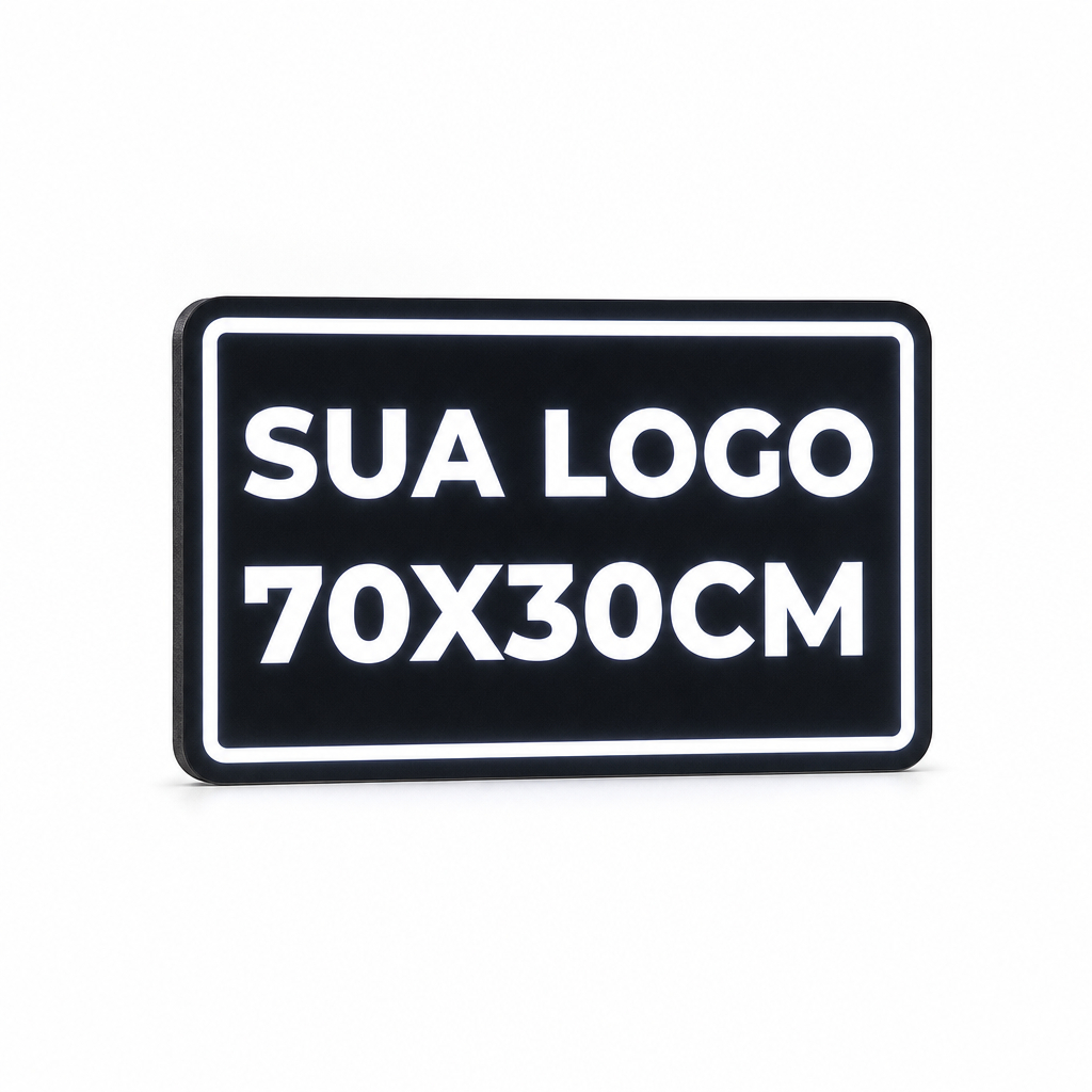 Letreiro Luminoso Personalizado - Sua Logo Marca 70x30cm