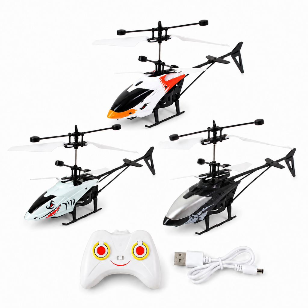 Helicóptero Controle Remoto Infantil Recarregável USB Mini Drone Voador 3 Modelos Brinquedo