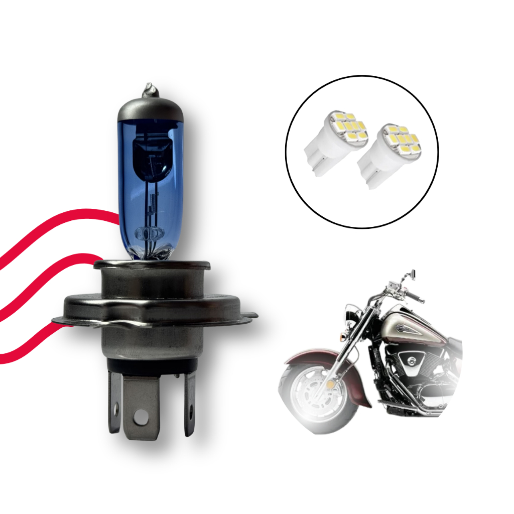 Lâmpada Halógena Super Branca h4 para Moto SUZUKI INTRUDER LC 1500 2001 2002 2003 2004