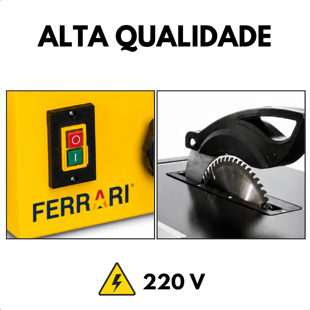 Serra Circular De Mesa Bancada 8 Pol 1200W 4800RPM Corte 0-45 Graus 220V Cortes Precisos e Profissionais · foto 2