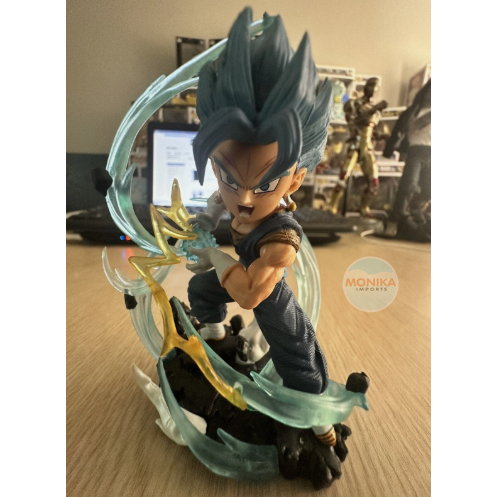 Action Figure Vegetto Blue Dragon Ball Z 11cm Boneco Anime Colecionável PVC Presente Fãs