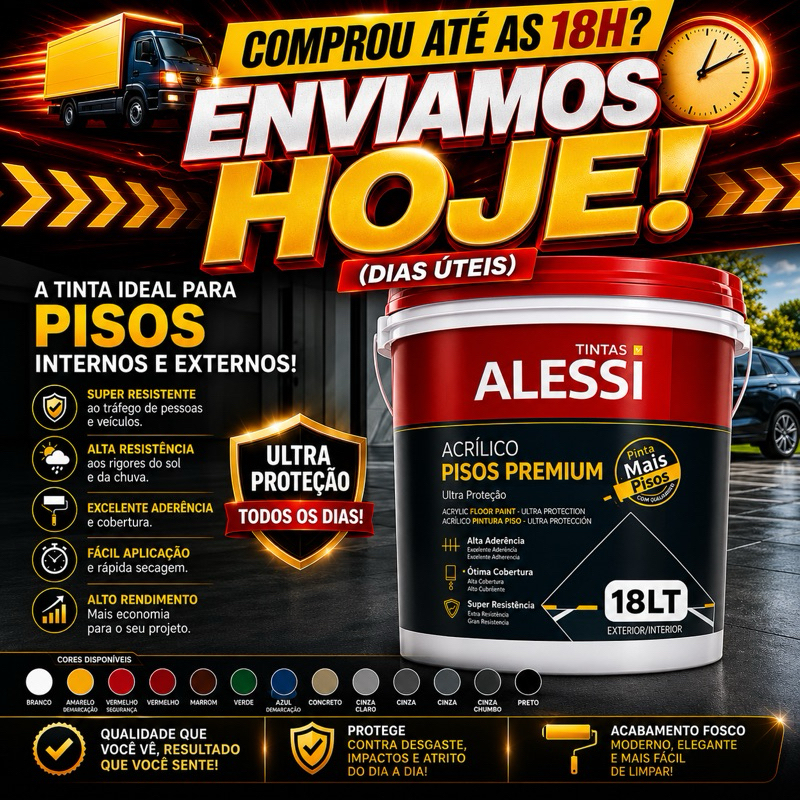 Tinta Piso Premium Alessi 18litros várias cores
