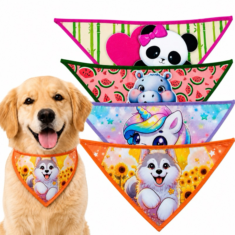 Bandana Pet Star Fêmea Para Cachorros - Acessórios Pet Com Víes - Ideal Para Banho e Tosa e Pet Shop Atacado Kit com 50