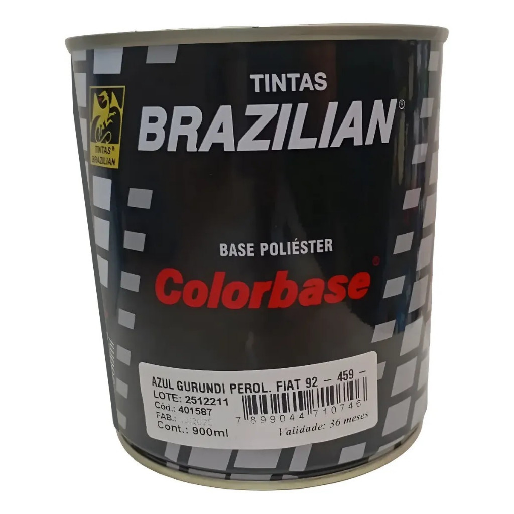 Tinta Automotiva Poliéster Azul Gurundi Perolizado 900ml Fiat a partir de 1992