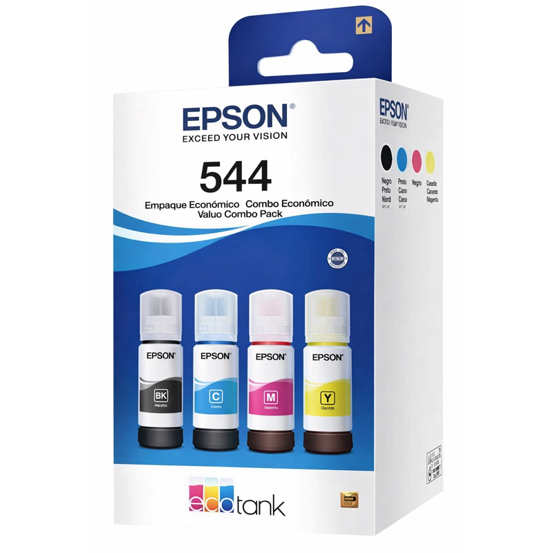 Kit 4 unidades Tinta Para Epson 544 L3250 L3210 L3110 L5190 Preta Magenta Amarela azul entrega rápida