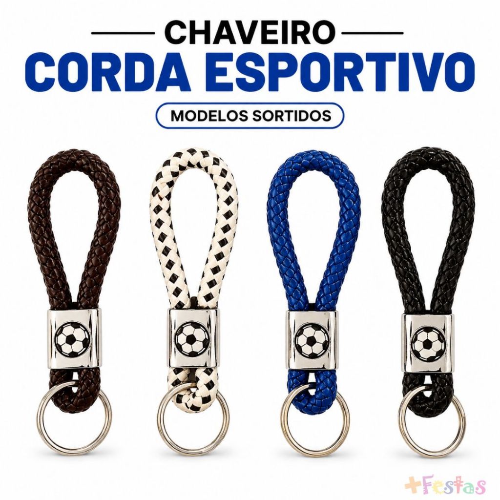 Kit Até 10 Chaveiros Metal Presente Dia dos Pais Futebol Lembrancinha Festa Brinde Dia Dos Pais