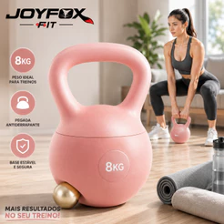 Kettlebell Macio Antiderrapante Diversos Pesos JOYFOX Fitness Treino Funcional Musculação Academia