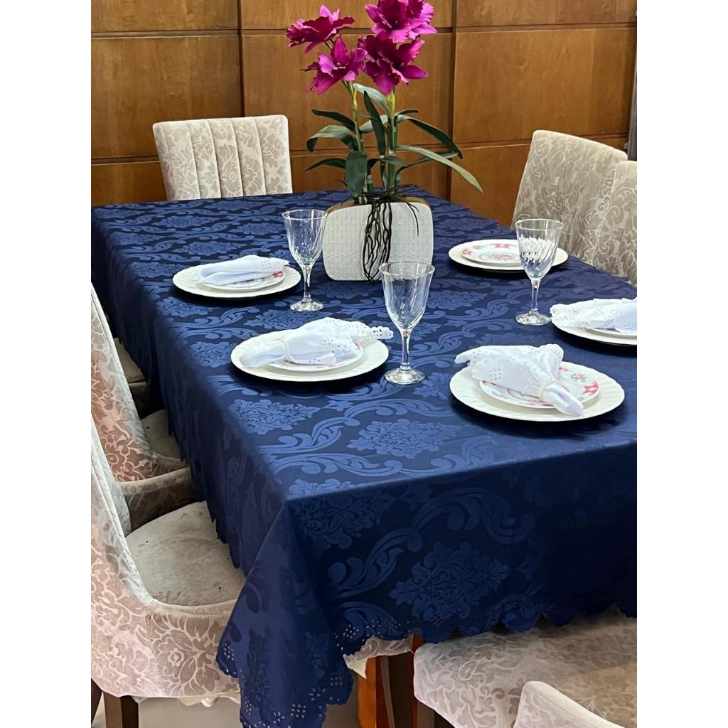 toalha de mesa retangular 4,6,8,10,12 lugares festas buffet restaurante