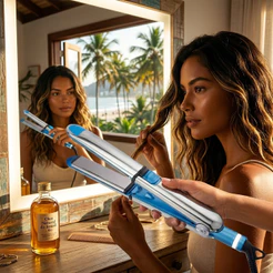 Prancha de Cabelo Nano Titanium Profissional 465F Chapinha Alisadora Salão Progressiva Bivolt Anti Frizz Brilho Iônico