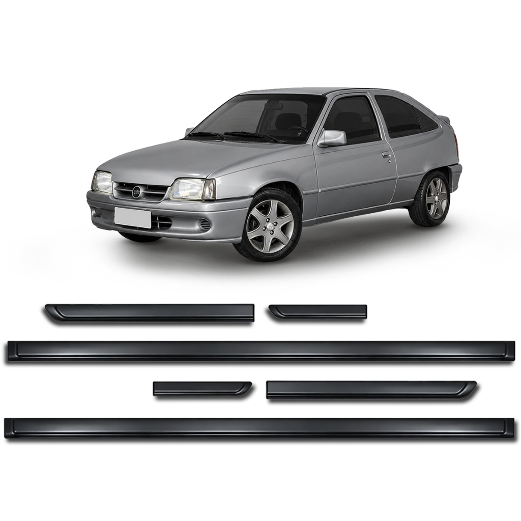 Jogo Friso Lateral Kadett GL 96 a 98 2 Portas Preto