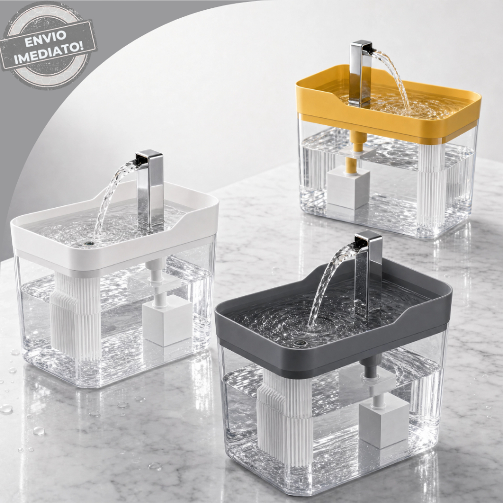 Fonte Automática Com Filtro Para Gatos 1,5L Bebedouro Bomba Silenciosa