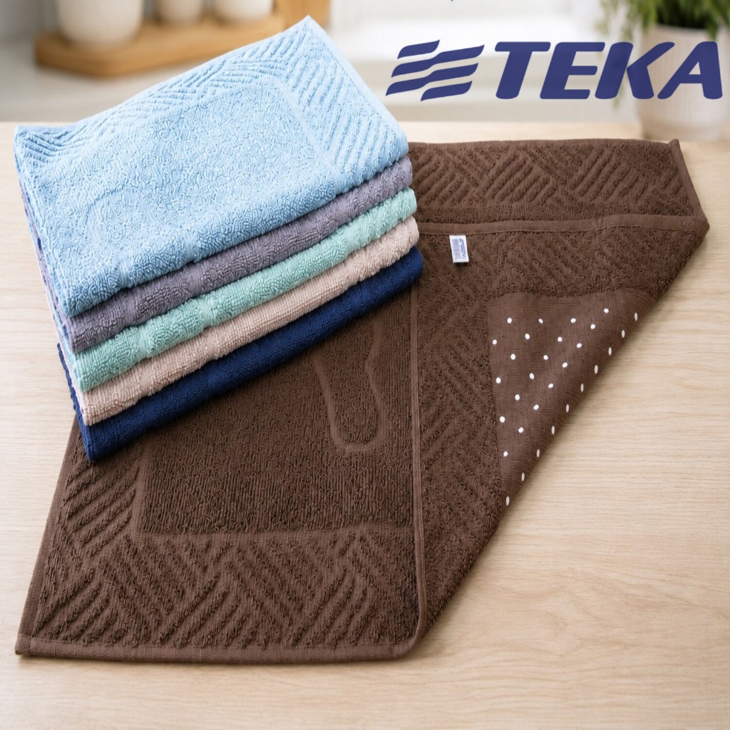 Toalha de Piso Teka Antiderrapante Tapete p/ Banheiro 46cmx70cm 100% Algodão