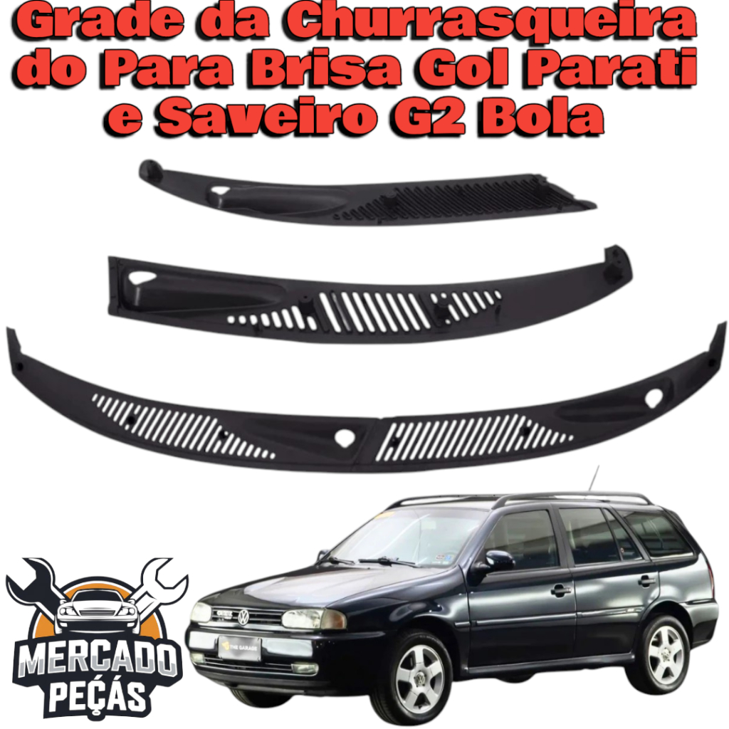 Volkswagen Gol G2 Bola 1995 a 2005 Churrasqueira Grade Parabrisa Entrada Ar Painel Externo — imagem 2 de 2