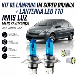 Lâmpada farol ALTO / BAIXO - SUPER BRANCA CITROEN XSARA PICASSO 1996 ATÉ 2012